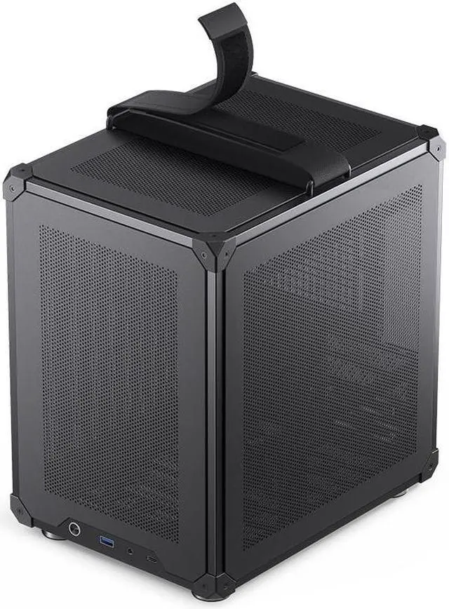 Alt view image 6 of 7 - JONSBO C6-ITX BLACK ITX Handled Mesh PC Case, Simple Compact Desktop ITX Chassis, SP MB ITX/MINI-DTX, ATX Power Bite (L140mm Max.), SP 170mm Tower Cooler,3 Fan positions, Tool-free Open Case, Black