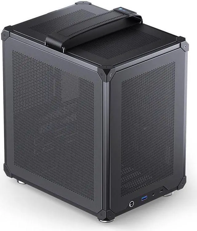 Main image of JONSBO C6-ITX BLACK ITX Handled Mesh PC Case, Simple Compact Desktop ITX Chassis, SP MB ITX/MINI-DTX, ATX Power Bite (L140mm Max.), SP 170mm Tower Cooler,3 Fan positions, Tool-free Open Case, Black