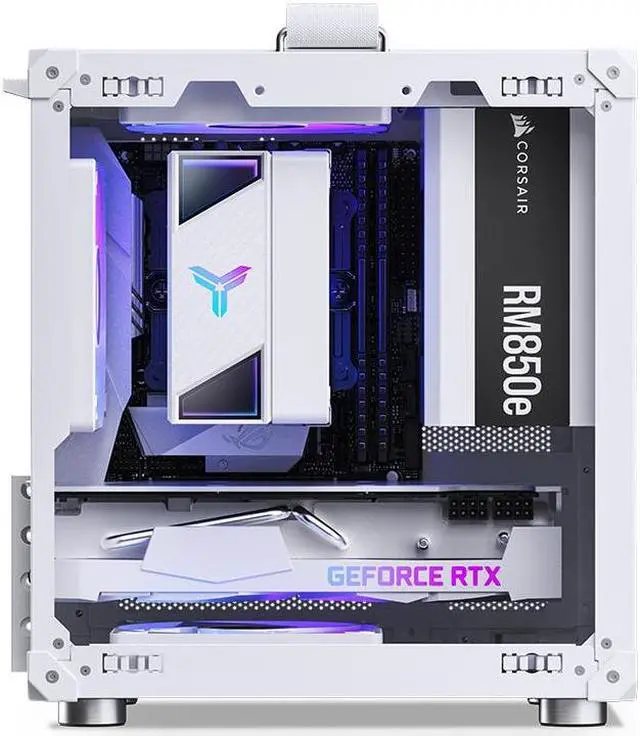 Alt view image 2 of 7 - JONSBO C6-ITX WHITE ITX Handled Mesh PC Case, Simple Compact Desktop ITX Chassis, SP MB ITX/MINI-DTX, ATX Power Bite (L140mm Max.), SP 170mm Tower Cooler,3 Fan positions, Tool-free Open Case, White