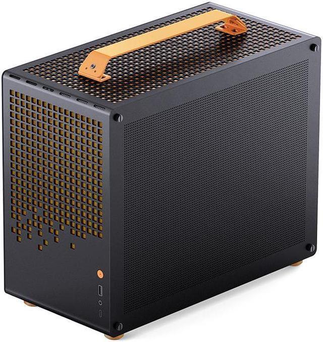 Alt view image 3 of 7 - JONSPLUS Z20 ORANG/BLACK Micro-ATX Computer Case,with Detachable Carrying handle , Mini Size, High-performance Hardware Compatible, Support 240AIO, H160mm Cooler, Orange/Black