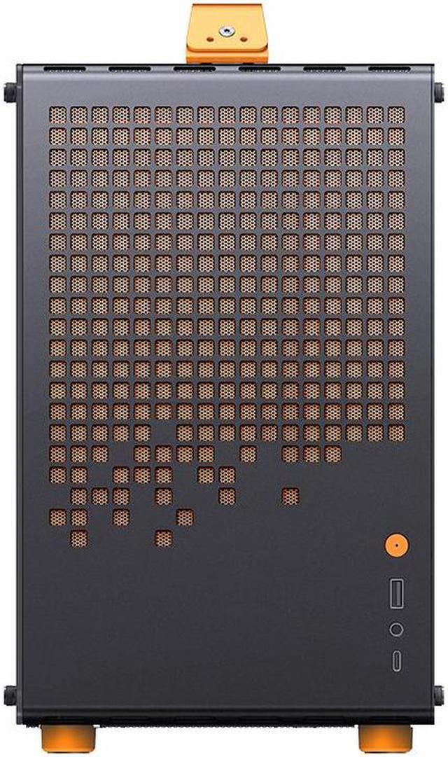 Alt view image 5 of 7 - JONSPLUS Z20 ORANG/BLACK Micro-ATX Computer Case,with Detachable Carrying handle , Mini Size, High-performance Hardware Compatible, Support 240AIO, H160mm Cooler, Orange/Black