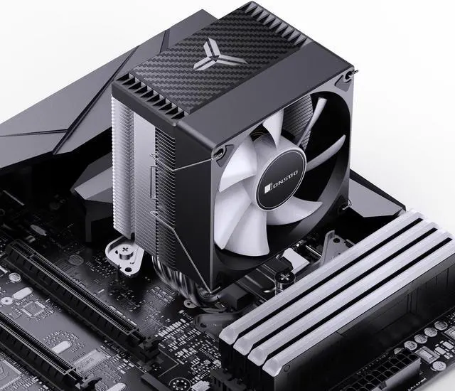 Alt view image 5 of 7 - JONSBO CR1400 EVO ARGB CPU Cooler,Silent Series Mini CPU Cooler,H130mm,Air Cooling Tower Radiator,Desktop PC AM4/AM5 heatsink,4 Copper Heatpipes for AMD/Intel LGA1700, 92mm ARGB Fan,Lighting Top,Black