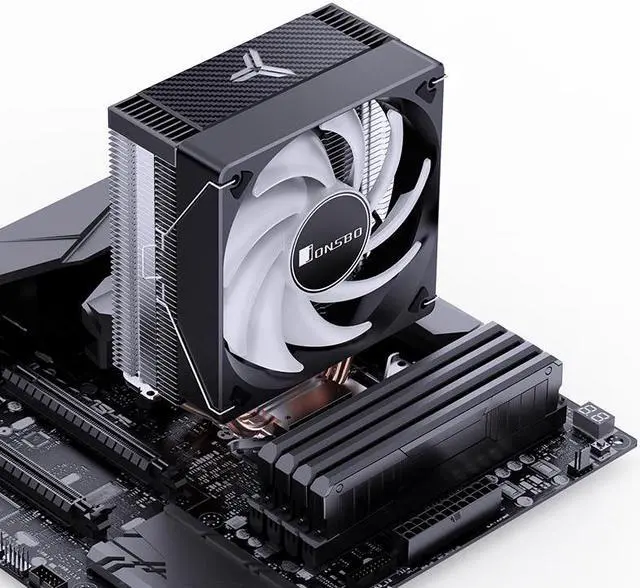 Alt view image 6 of 7 - JONSBO CR1000E BLACK 120MM Single Tower CPU Cooler , 4 Heatpipes Radiator , RGB, PWM Air Cooler Supports LGA1700,D-TDP:210W, Black