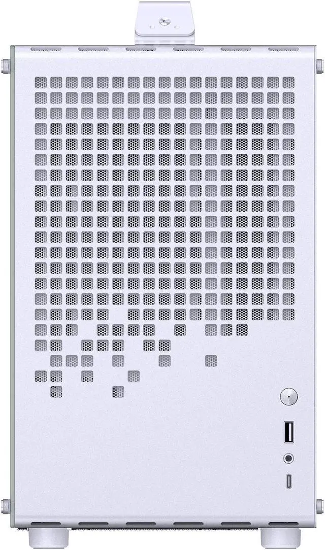 Alt view image 5 of 6 - JONSPLUS Z20 Mesh White  Micro-ATX Computer Case,with Detachable Carrying handle , Mini Size, High-performance Hardware Compatible, Support 240AIO, H160mm Cooler, Mesh Sides Panel, White