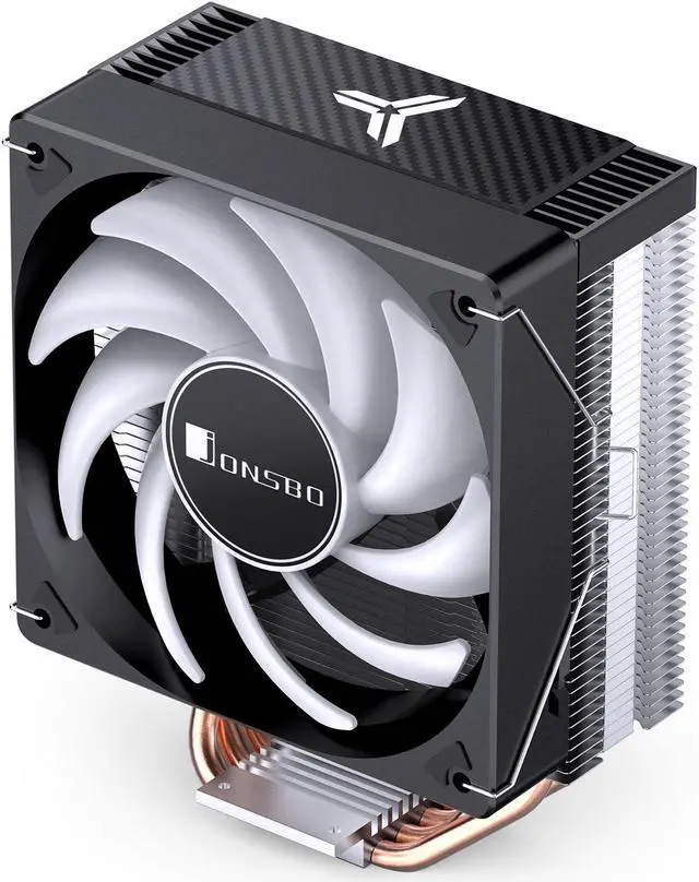 Alt view image 3 of 7 - JONSBO CR1000E BLACK 120MM Single Tower CPU Cooler , 4 Heatpipes Radiator , RGB, PWM Air Cooler Supports LGA1700,D-TDP:210W, Black