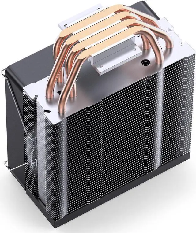 Alt view image 7 of 7 - JONSBO CR1000E BLACK 120MM Single Tower CPU Cooler , 4 Heatpipes Radiator , RGB, PWM Air Cooler Supports LGA1700,D-TDP:210W, Black