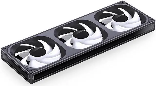 Alt view image 6 of 7 - JONSBO ZB-360BR (Reversed) PC Case Fan, Silent Computer Fan with Axis & 4-Sides Infinity Mirror, All-IN-One, Single Frame Unit with 3x120mm ARGB Fans, 4 Pin PWM,3Pin ARGB, Fan 2400RPM, Black