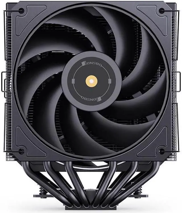 Alt view image 3 of 7 - JONSBO HX-6280 Black, FDB Bearing High-Performance CPU Cooler ,Dual-Tower Dual-Fan, 6 Heatpipes Radiator, D-TDP280W Heatsink,High-precision CNC Bottom Black