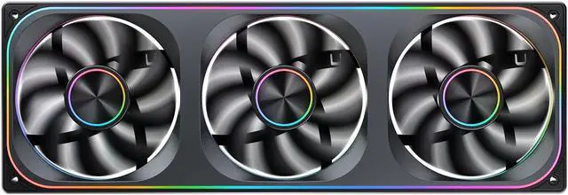 Alt view image 6 of 7 - JONSBO ZA-360B PC Case Fan, All-IN-One Single Frame Unit with 3x120mm ARGB Fans 4 Pin PWM,3Pin ARGB, Silent Computer Fan with 4-Sides Infinity Mirror Fan 2400RPM, Aluminum Nameplate, Black