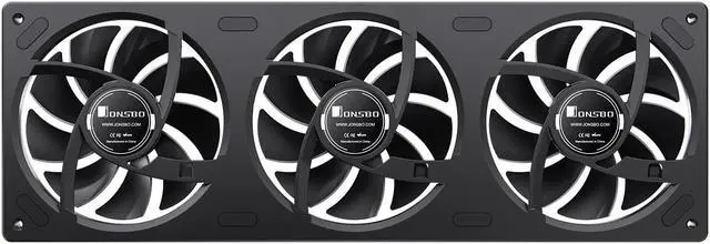 Alt view image 7 of 7 - JONSBO ZA-360B PC Case Fan, All-IN-One Single Frame Unit with 3x120mm ARGB Fans 4 Pin PWM,3Pin ARGB, Silent Computer Fan with 4-Sides Infinity Mirror Fan 2400RPM, Aluminum Nameplate, Black