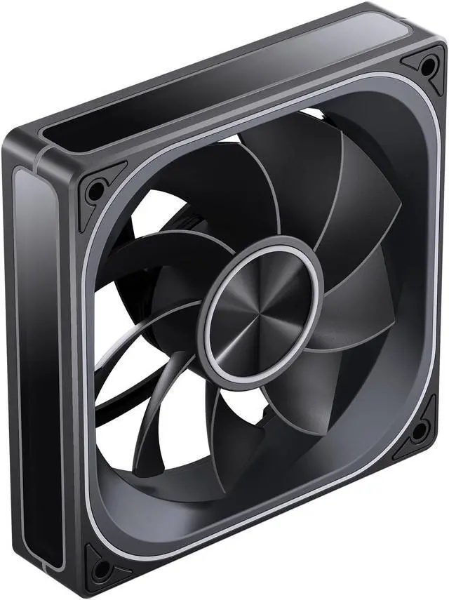 Alt view image 5 of 7 - JONSBO ZA-120BR(Reversed) PC Case Fan, Silent Computer Fan with 4-Sides Infinity Mirror Fan 2400RPM, 3Pin ARGB , 4Pin PWM Integrated M&F Head ,Aluminum Nameplate, Black