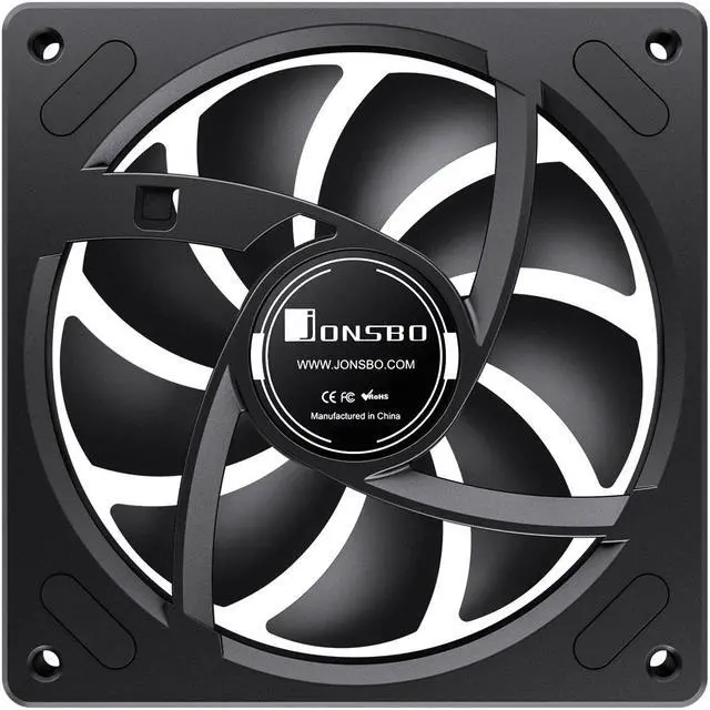 Alt view image 7 of 7 - JONSBO ZA-120BR(Reversed) PC Case Fan, Silent Computer Fan with 4-Sides Infinity Mirror Fan 2400RPM, 3Pin ARGB , 4Pin PWM Integrated M&F Head ,Aluminum Nameplate, Black