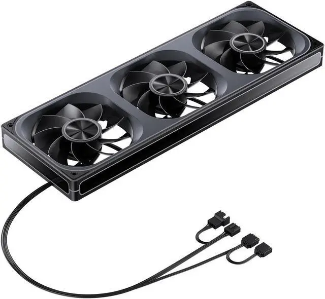 Alt view image 7 of 7 - JONSBO ZA-360BR (Reversed) PC Case Fan,  All-IN-One Single Frame Unit with 3x120mm ARGB Fans 4 Pin PWM 3Pin ARGB, Silent Computer Fan with 4-Sides Infinity Mirror Fan 2400RPM, Aluminum Nameplate,Black