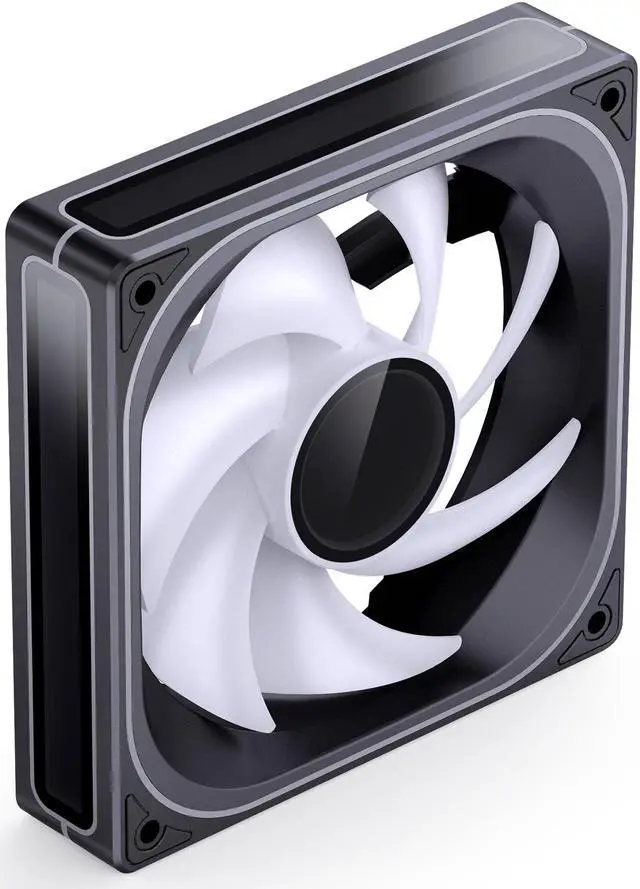 Alt view image 5 of 7 - JONSBO ZB-120B PC Case Fan, Silent Computer Fan with Axis & 4-Sides Infinity Mirror Fan 2400RPM,3Pin ARGB , 4Pin PWM Integrated M&F head,3Pin ARGB, Black