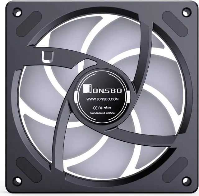 Alt view image 6 of 7 - JONSBO ZB-120B PC Case Fan, Silent Computer Fan with Axis & 4-Sides Infinity Mirror Fan 2400RPM,3Pin ARGB , 4Pin PWM Integrated M&F head,3Pin ARGB, Black