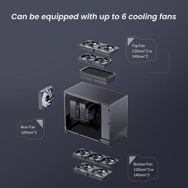 Alt view image 8 of 7 - JONSBO D32 STD Micro-ATX PC Case,High Compatibility Mini Desktop Case, Support MATX Back-Connect/BTF MB,365mm GPU/240AIO/163mm Air Cooler, ATX/SFX-L/SFX PSU, USB3.2 PC Gaming Case,Black