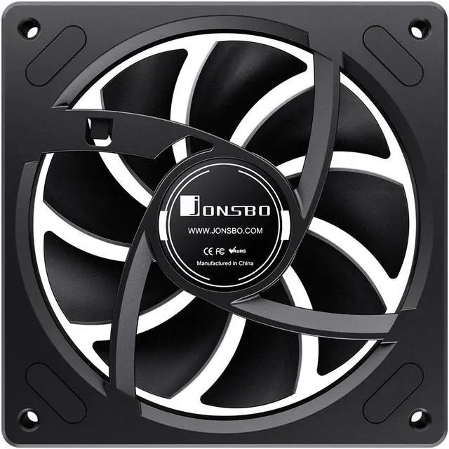 Alt view image 7 of 7 - JONSBO ZA-120B PC Case Fan, Silent Computer Fan with 4-Sides Infinity Mirror Fan 2400RPM, 3Pin ARGB , 4Pin PWM Integrated M&F Head ,Aluminum Nameplate, Black