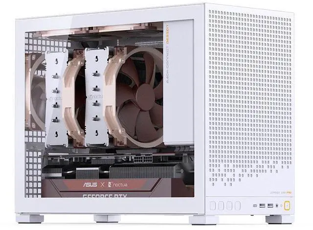 Alt view image 2 of 7 - JONSBO D32 PRO Micro-ATX PC Case,High Compatibility Mini Desktop Case,A/B Mode for MB, Support MATX Back-Connect/BTF MB,365mm GPU/240AIO/163mm Air Cooler,ATX/SFX-L/SFX PSU, USB3.2 PC Gaming Case,White