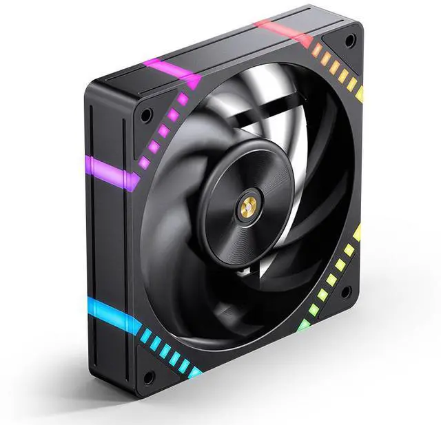Main image of JONSBO HF2-120B 120 mm High Performance PC Fan, 12cm Regular Case Fan FDB Bearing, ARGB lighting,9 Fan Blades, 5-year Warranty, Black