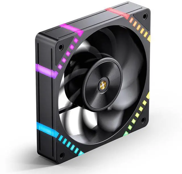 Main image of JONSBO HF2-120BR 120 mm High Performance PC Fan, 12cm Reversed Case Fan FDB Bearing, ARGB lighting,9 Fan Blades, 5-year Warranty, Black