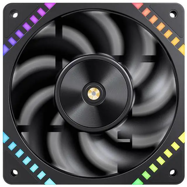 Alt view image 4 of 7 - JONSBO HF2-120BR 120 mm High Performance PC Fan, 12cm Reversed Case Fan FDB Bearing, ARGB lighting,9 Fan Blades, 5-year Warranty, Black