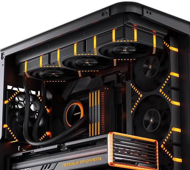 Alt view image 7 of 7 - JONSBO HF2-120BR 120 mm High Performance PC Fan, 12cm Reversed Case Fan FDB Bearing, ARGB lighting,9 Fan Blades, 5-year Warranty, Black