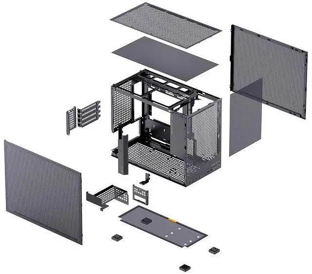 Alt view image 5 of 5 - JONSBO D32 PRO MESH M-ATX PC Case,High Compatibility Mini Desktop Case,A/B Mode for MB,Support MATX Back-Connect/BTF MB,365mm GPU/240AIO/163mm Air Cooler,ATX/SFX-L/SFX PSU,USB3.2 PC Gaming Case,Black