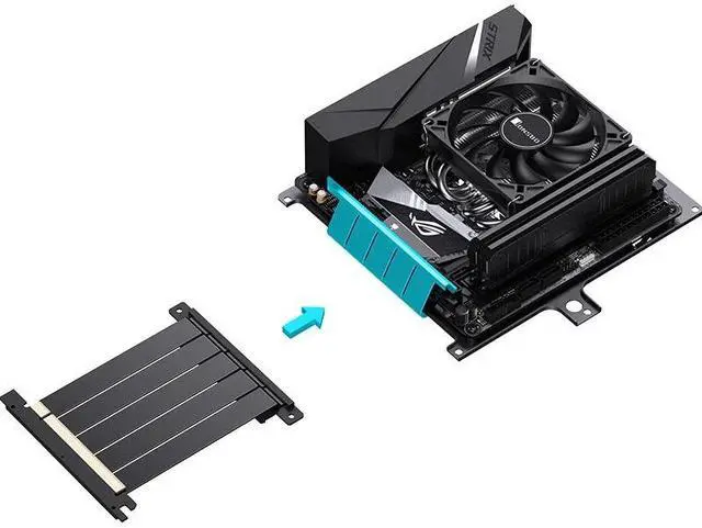 Alt view image 4 of 7 - JONSBO NV10 BLACK  MINI ITX PC Case, Aluminum Alloy with Walnut Trim Desktop Case,  Compatible with 1U Flex PSU, low-Profile GPU,Compact &Portable 4.5L Case,with a PCI-E 4.0 Extended Cable, NV10 BLACK