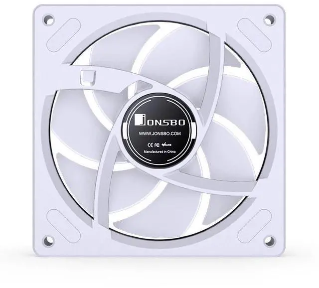 Alt view image 3 of 6 - JONSBO ZB-120W (Regular) PC Case Fan, Silent Computer Fan with Axis & 4-Sides Infinity Mirror, All-IN-One, Single Frame Unit with 3x120mm ARGB Fans, 4 Pin PWM,3Pin ARGB, Fan 2400RPM, White