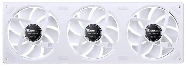Alt view image 3 of 6 - JONSBO ZA-360WR(Reversed) PC Case Fan, All-IN-One Single Frame Unit with 3x120mm ARGB Fans 4 Pin PWM,3Pin ARGB, Silent Computer Fan with 4-Sides Infinity Mirror Fan 1800RPM, Aluminum Nameplate, White