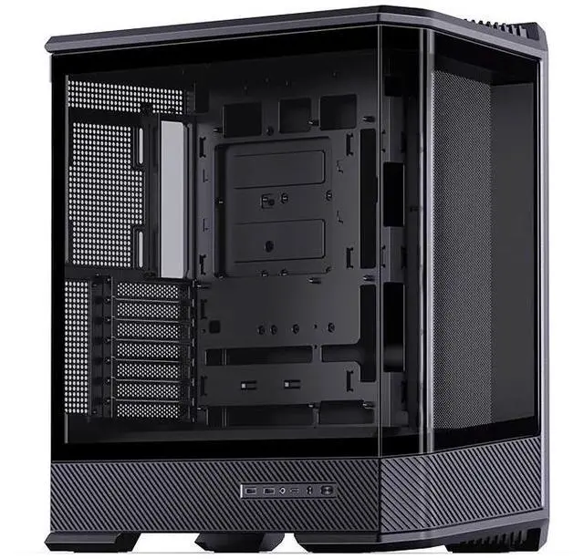 Alt view image 2 of 7 - JONSBO D400 BLACK ATX PC Case, Supports ATX / M-ATX / ITX MB, Golden-Ratio 3D Shape Design, Integrated Cured Tempered Glass, Desktop Case,SP Back-connect MB/Vertical GPU/AIO360,Multi Fan Bays, Black