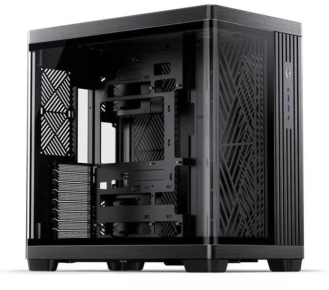 Alt view image 3 of 7 - JONSBO TK-4 BLACK ATX PC Case,Separated Cabinet PC Case, ATX Computer Case,Bi-Bent Surround View Glass,Aluminum Alloy, Support ITX/M-ATX /ATX, SP Back-connect( BTF)MB /460GPU/200PSU,Type-C Jack, BlacK