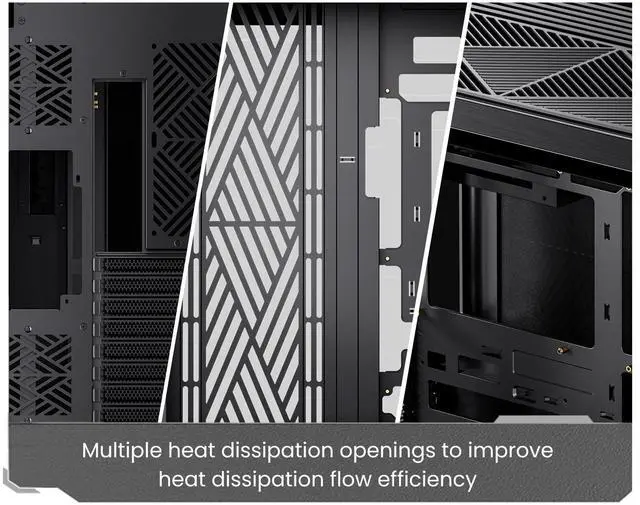 Alt view image 6 of 7 - JONSBO TK-4 BLACK ATX PC Case,Separated Cabinet PC Case, ATX Computer Case,Bi-Bent Surround View Glass,Aluminum Alloy, Support ITX/M-ATX /ATX, SP Back-connect( BTF)MB /460GPU/200PSU,Type-C Jack, BlacK