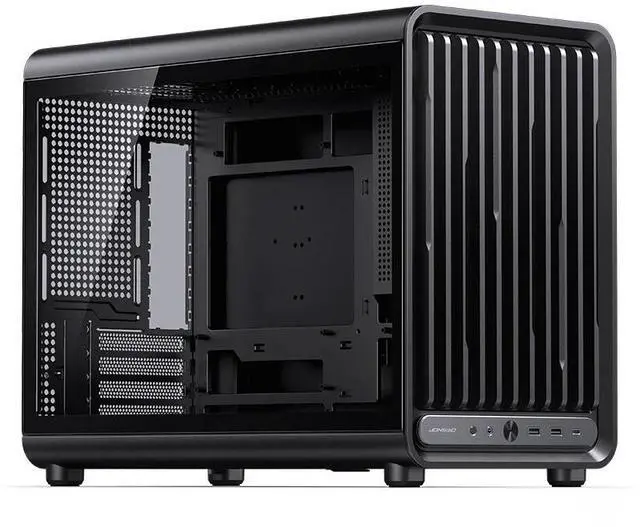Alt view image 2 of 6 - JONSBO D33 Black Micro ATX PC Case, High Airflow MATX case with Tempered Glass Panel, 9 Fan Positions,High Compatibility,Supports MATX BTF MB, 435mm GPU/360AIO/172mm Air Cooler,ATX/SFX PSU, Black
