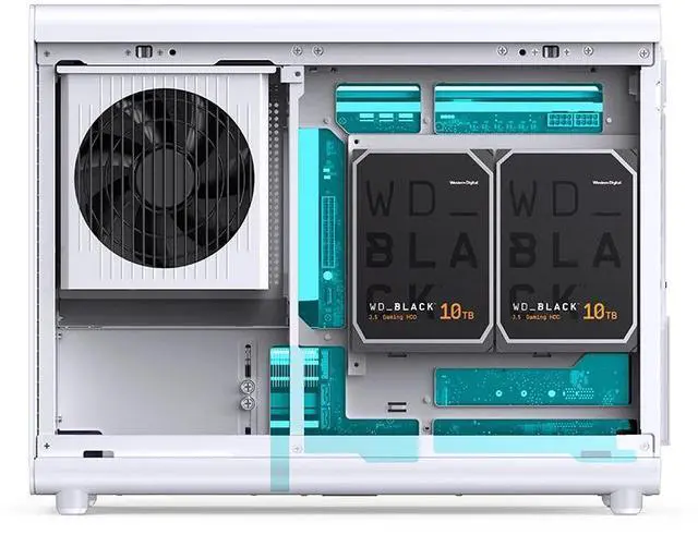 Alt view image 4 of 7 - JONSBO D33 WD/WHT Micro ATX PC Case Wood Version, High Airflow MATX case with Tempered Glass Panel, 9 Fan Positions,High Compatibility,SP MATX BTF MB,435mm GPU/360AIO/172mm CPU Cooler,ATX/SFX, White