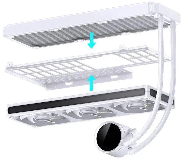 Alt view image 5 of 7 - JONSBO D33 WD/WHT Micro ATX PC Case Wood Version, High Airflow MATX case with Tempered Glass Panel, 9 Fan Positions,High Compatibility,SP MATX BTF MB,435mm GPU/360AIO/172mm CPU Cooler,ATX/SFX, White