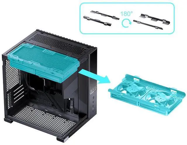 Alt view image 5 of 7 - JONSBO D34 BLACK Miniature Desktop Showcase, MATX with Hardware Monitoring Digital Screen, Supports ATX PS2/GPU 333mm/Top 240 OR 280 AIO/Cooler H165mm/5 Fan Position, Black