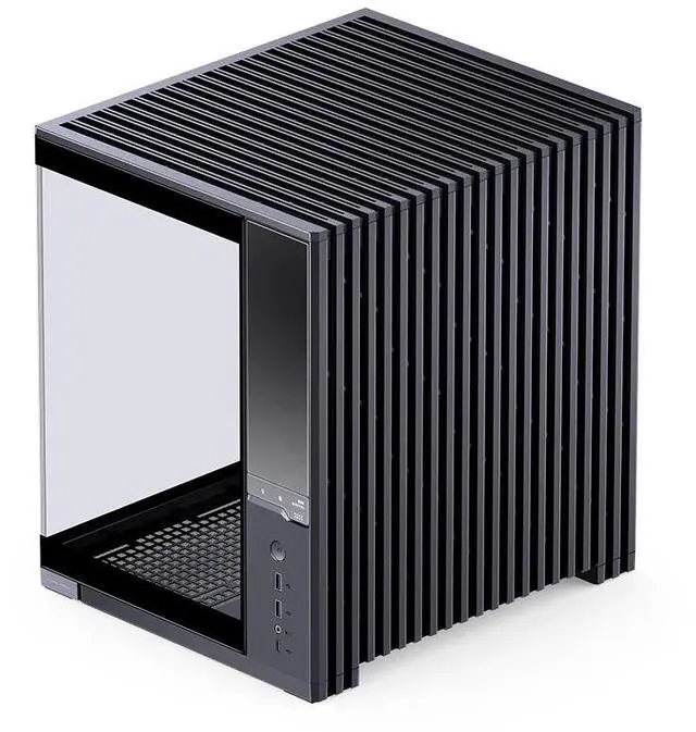 Alt view image 4 of 7 - JONSBO D34 BLACK Miniature Desktop Showcase, MATX with Hardware Monitoring Digital Screen, Supports ATX PS2/GPU 333mm/Top 240 OR 280 AIO/Cooler H165mm/5 Fan Position, Black