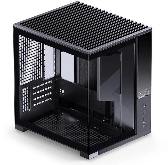 Alt view image 3 of 7 - JONSBO D34 BLACK Miniature Desktop Showcase, MATX with Hardware Monitoring Digital Screen, Supports ATX PS2/GPU 333mm/Top 240 OR 280 AIO/Cooler H165mm/5 Fan Position, Black