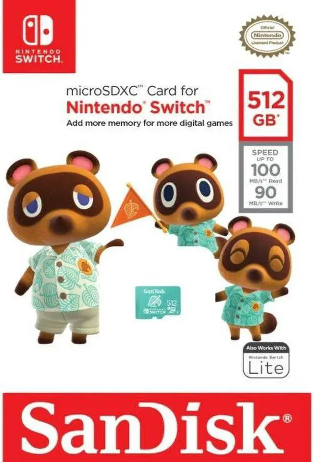 Alt view image 2 of 4 - Sandisk 512Gb Nintendo Switch Micro Sd Memory Card Sdsqxao-512G-Gnczn