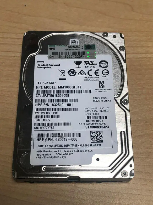 Main image of HPE MODEL MM1000GFJTE 1TB 7.2K 832510-001 1VE100-065