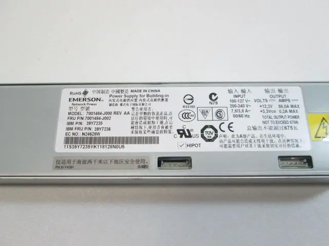 Alt view image 2 of 6 - Lot of 2 IBM 39Y7236 675W Hot Swap Power Supply X3650 7001484-J002 - OEM