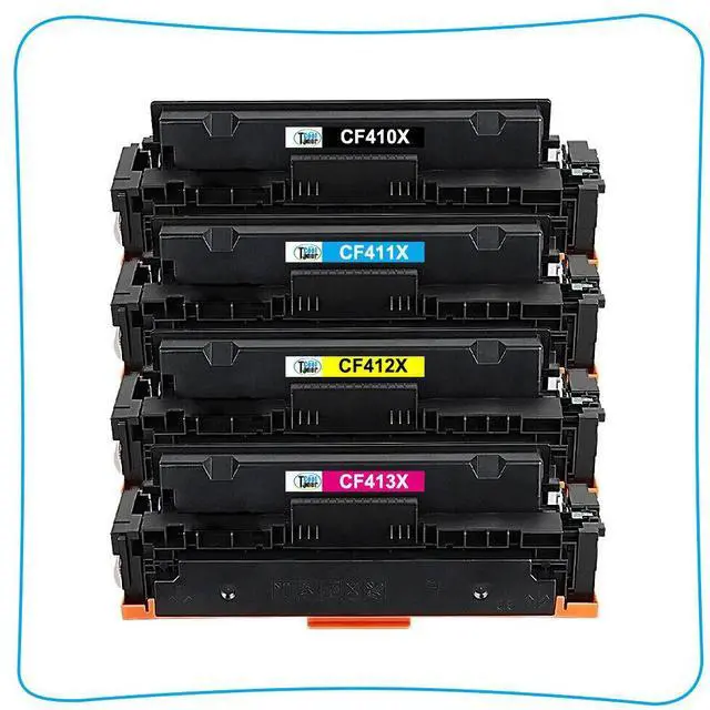 Alt view image 2 of 7 - 4 x Toner Cartridges Compatible with HP 410X CF410X M452dn MFP M477fnw M477fdw - OEM