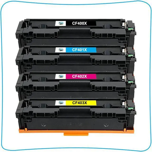 Alt view image 2 of 7 - 4 Toner Compatible with HP CF400X 201X Color Laserjet Pro MFP M277DW M277 M252DW - OEM