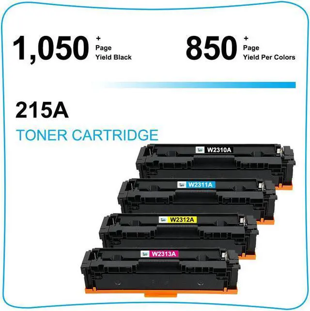 Alt view image 5 of 7 - 4x Color Toner W2310A Compatible with HP 215A Pro M155 M182nw M183fw MFP No Chip - OEM
