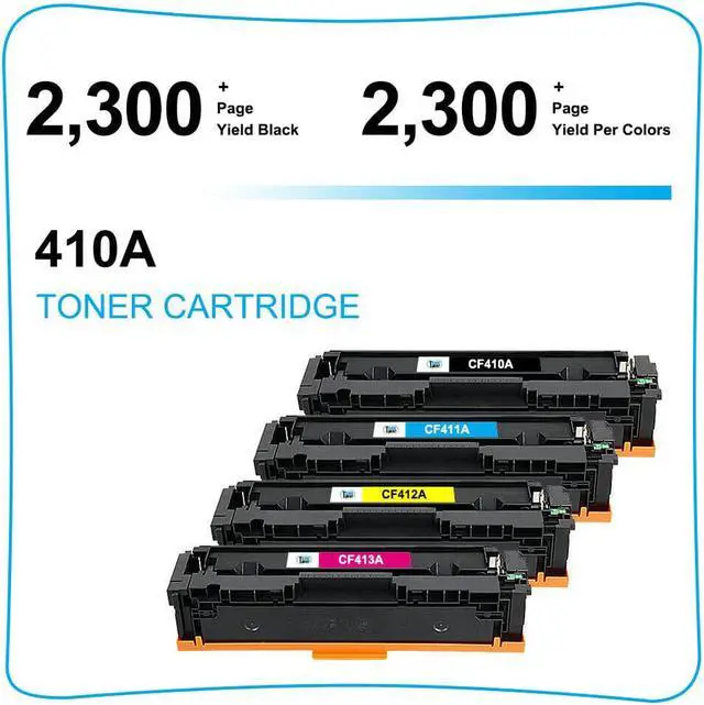 Alt view image 6 of 7 - 4PK Toner CF410A 410A Compatible With HP Color Laserjet Pro MFP M477fnw M452dw - OEM