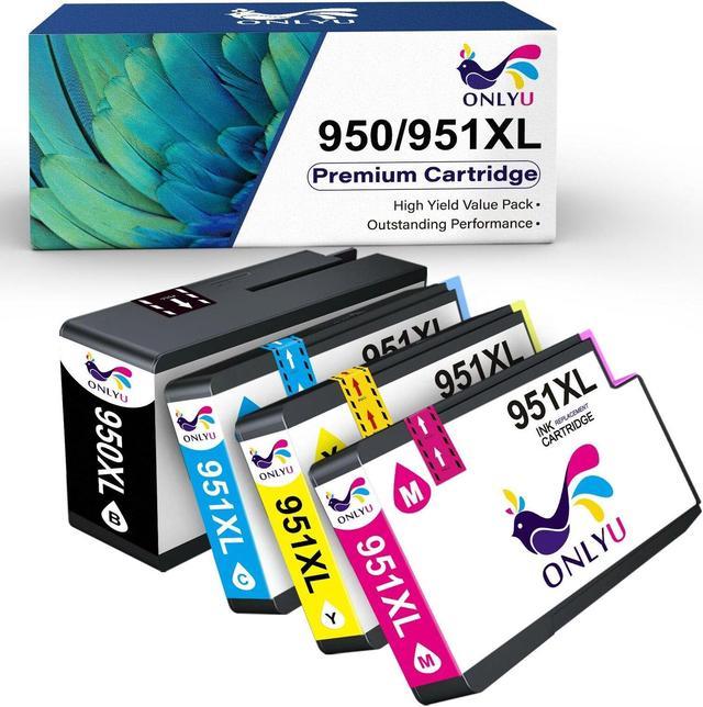 Zell 4Pack 950Xl 951Xl Ink Cartridge For Hp 950 951 Printer Black