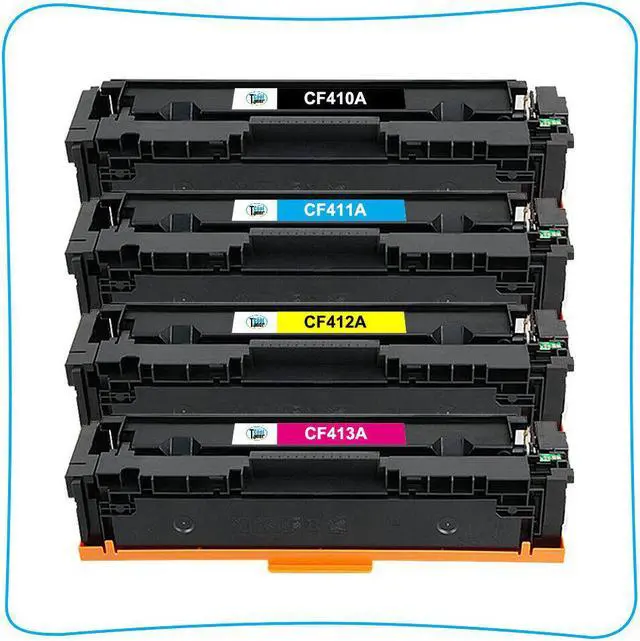 Alt view image 2 of 7 - 4PK Toner CF410A 410A Compatible With HP Color Laserjet Pro MFP M477fnw M452dw - OEM