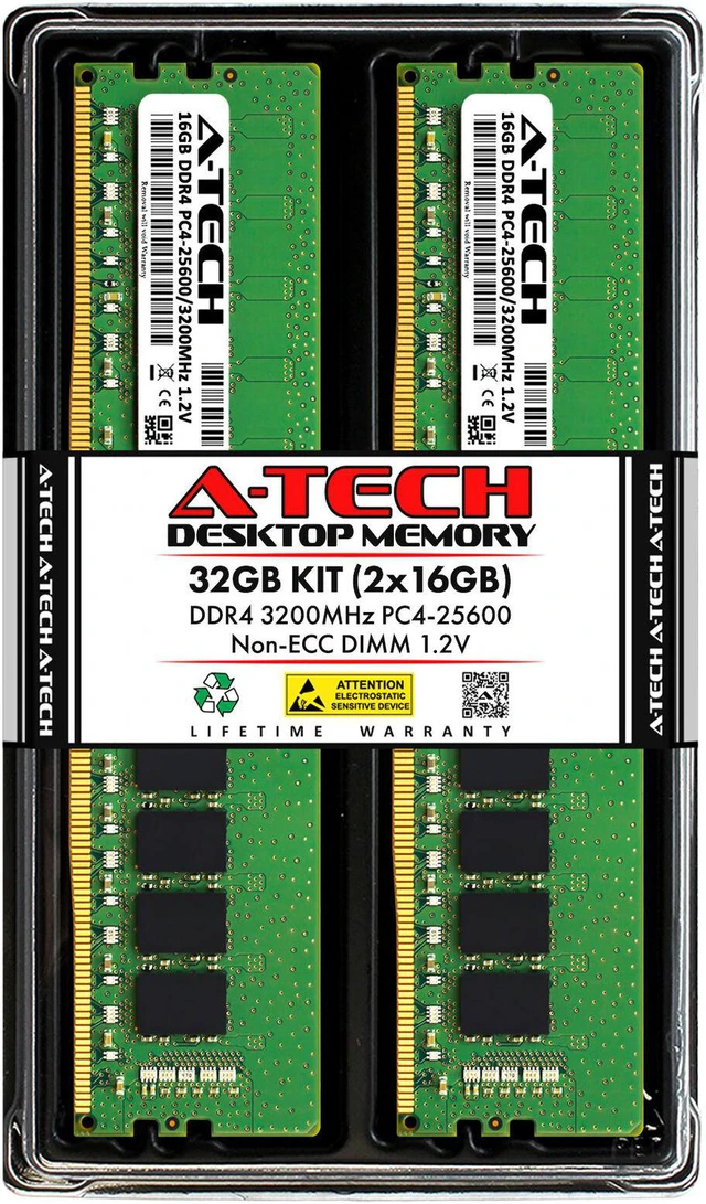Main image of 32GB 2x16GB DDR4-3200 GIGABYTE TRX40 AORUS XTREME X570SI AORUS PRO AX Memory RAM