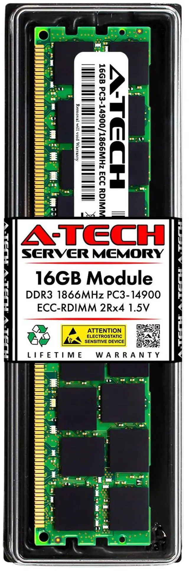 Main image of 16GB DDR3 1866MHz PC3-14900 RDIMM (Replacement for HP E2Q95AA) Server Memory RAM